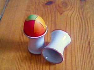 Bezeichnung: Eierbecher / gerade<br>
Artikelnummer: E1<br>
Höhe: 5,5 cm<br>
Preis: 9,00 €